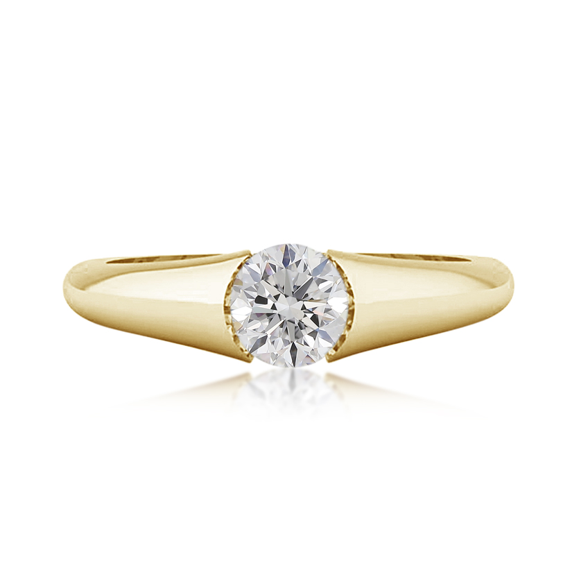 1 Ct. Princess Cut Natural Diamond Tension Set Solitaire Engagement Ring  (GIA Certified) | Diamond Mansion